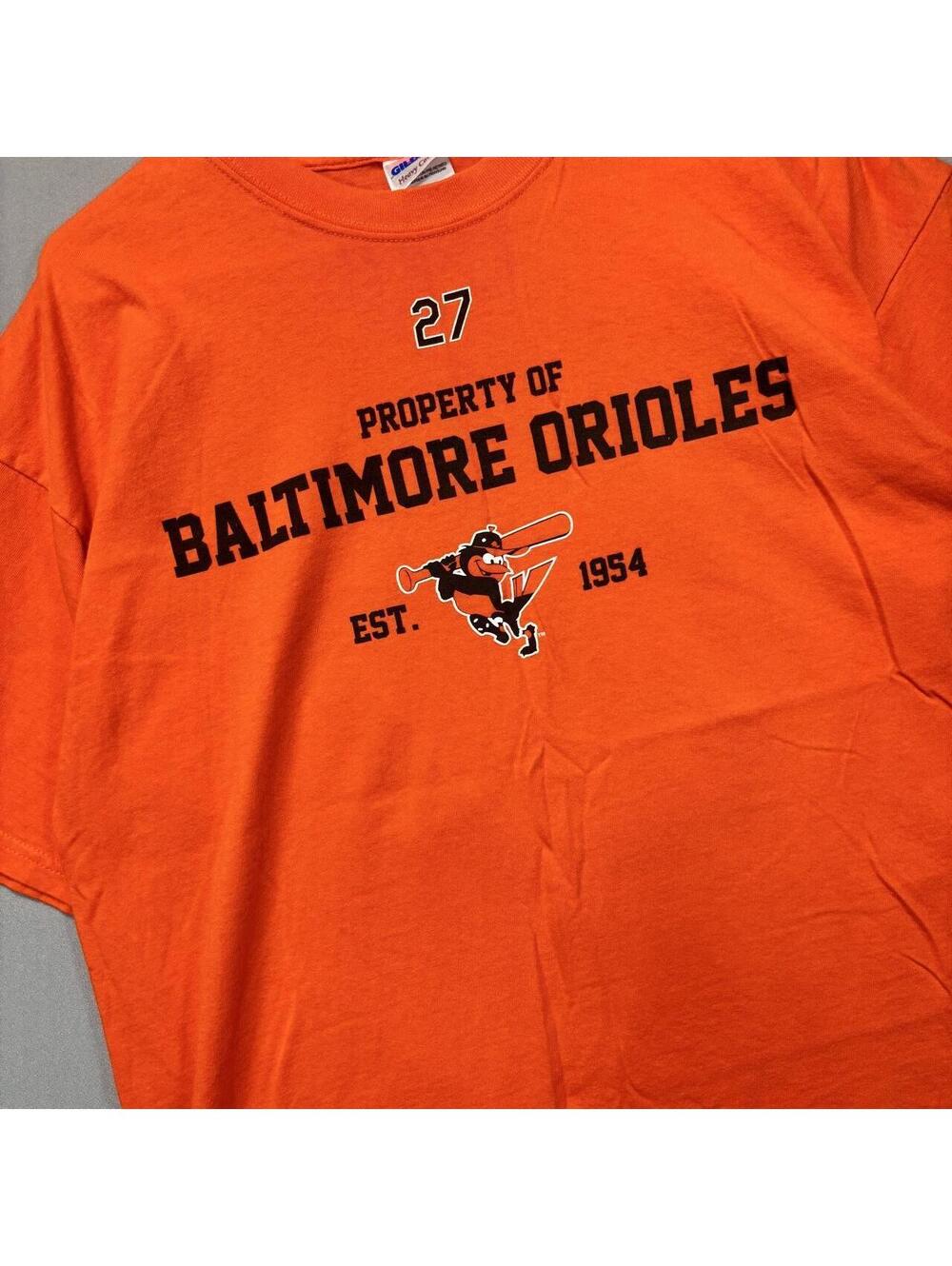 Gildan Baltimore Orioles Guerrero #27 Orange Heavy Cotton T-